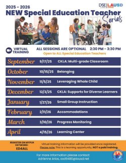 New Special Education Teacher Series Flyer