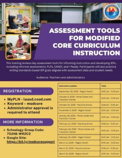 Assessment Training Flyer