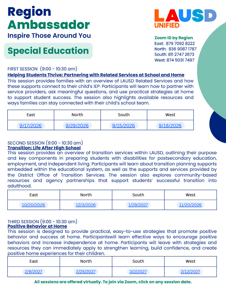 Region Ambassador Flyer - English